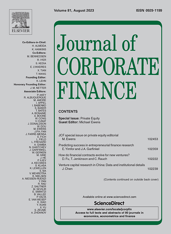 Go to journal home page - Journal of Corporate Finance